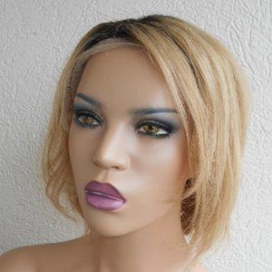 Brazilizn hair Strawberry blonde & roots wig